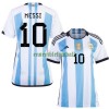 Maillot de Supporter Argentine 3 Star MESSI 10 Coupe du Monde 2022 Pour Femme